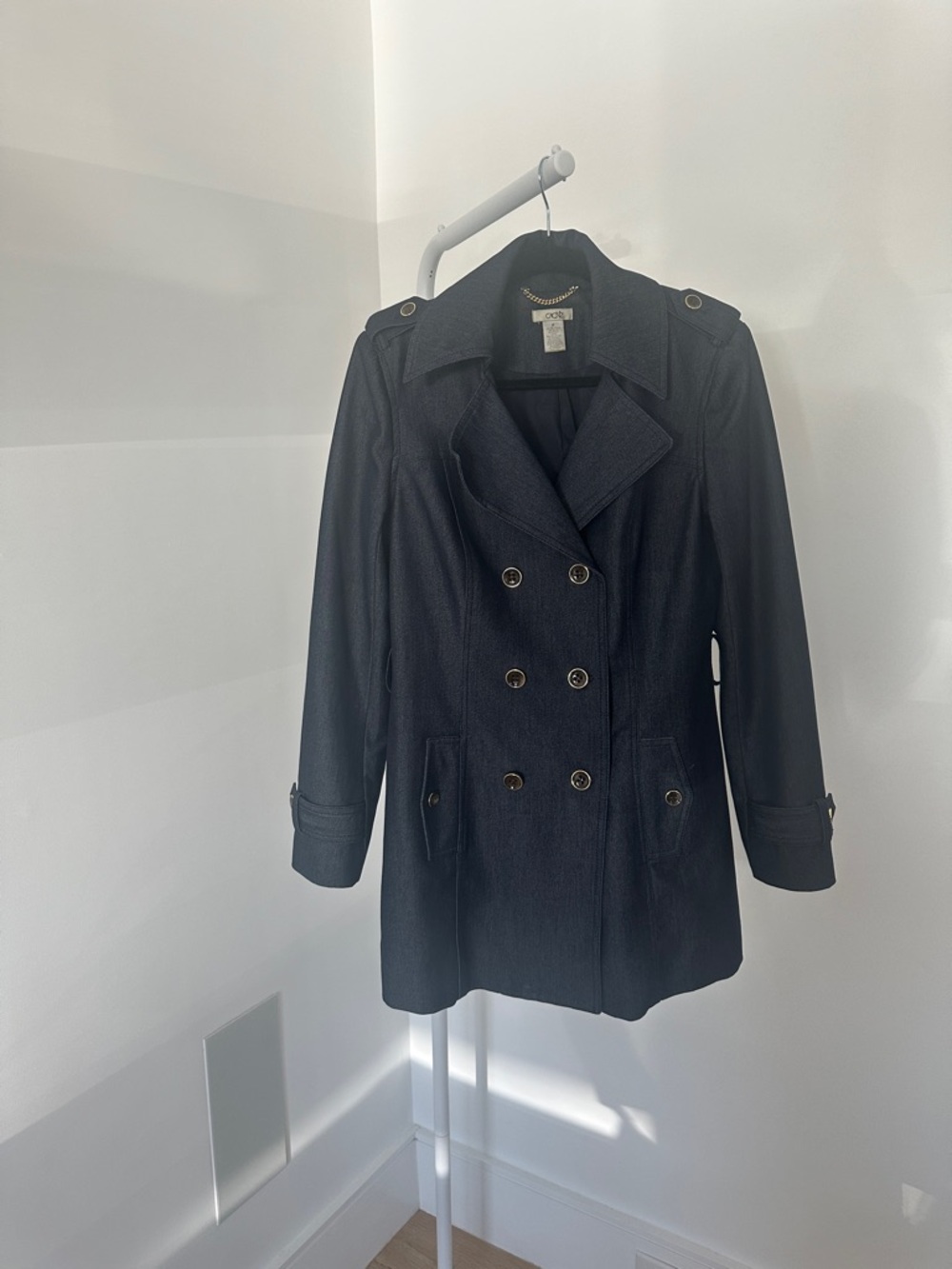 Cache Black Double-Breasted Pea Coat